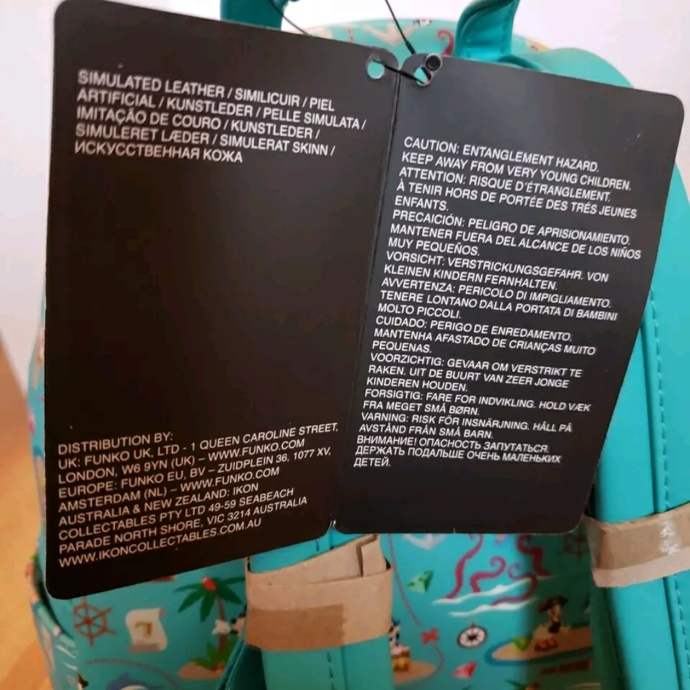Loungefly Disney Pirate Mini Backpack Blue Multicolored